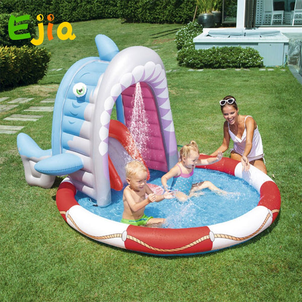 Inflatable Kids Baby Swimming Pool Sharks water spray pools baby ocean ball pool Fit Summer Garden Family Water Games