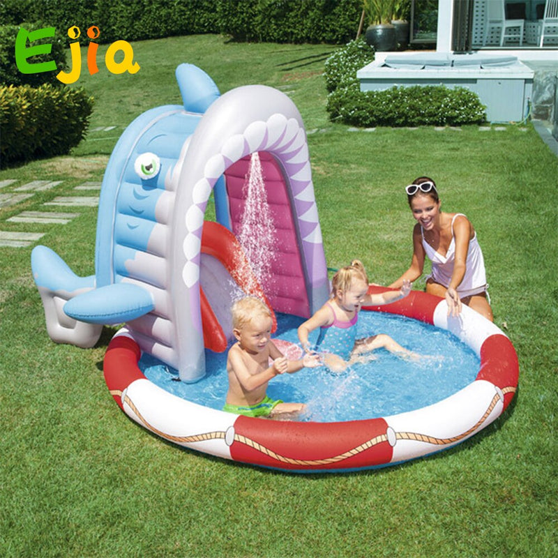 Inflatable Kids Baby Swimming Pool Sharks water spray pools baby ocean ball pool Fit Summer Garden Family Water Games