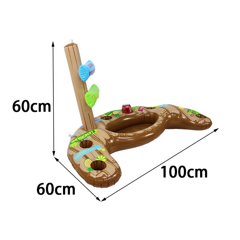 Pool Float Inflatable Beer Table Mattress Ice Bucket Serving Salad Bar Tray Food Drink Holder for Summer Water Party Raft Toys