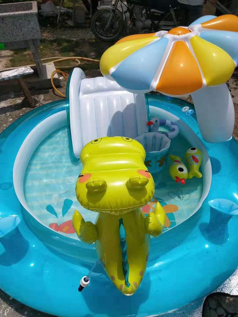 Inflatable Slides Pools with umbrella baby slide toys fun family water spray pool inflatable swimming pool for children toys