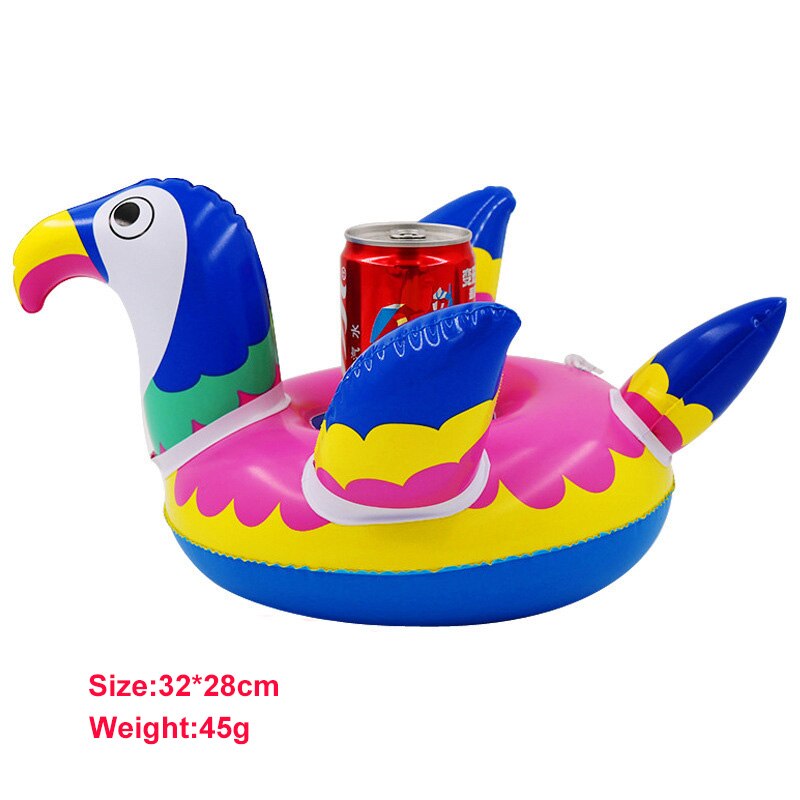 Rooxin Cup Holder Inflatable Flamingo Unicorn Drink Holder Swimming Pool Float Beverage Beer Holder Bar Tray Summer Party Toys