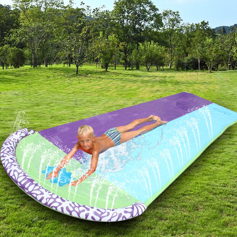 4.8m Giant Surf 'N Double Water Slide Inflatable Play Center Slide For Children Summer Backyard Swimming Pool Games Outdoor Toys