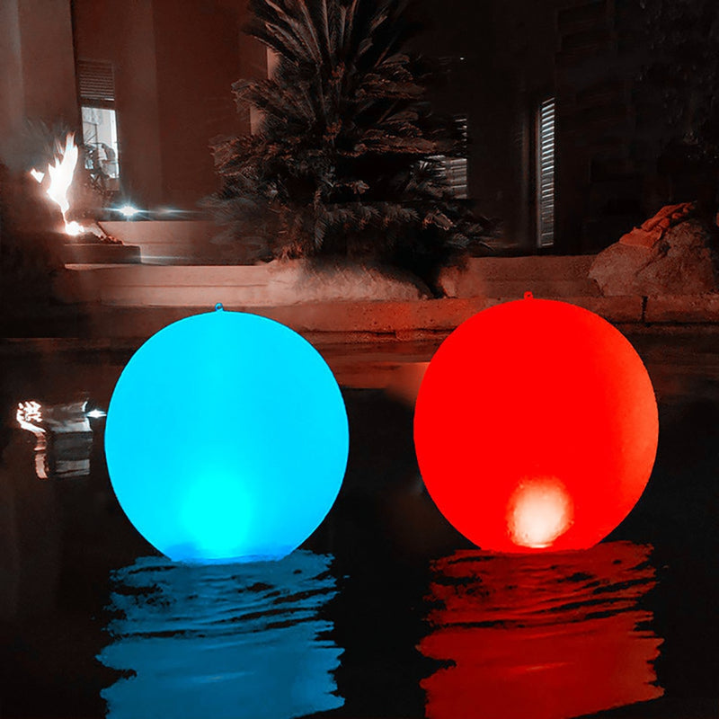 Funny Inflatable Luminous Ball PVC Balloon Remote Control Glowing Ball Outdoor LED Beach Ball for Swimming Pool Garden @D11