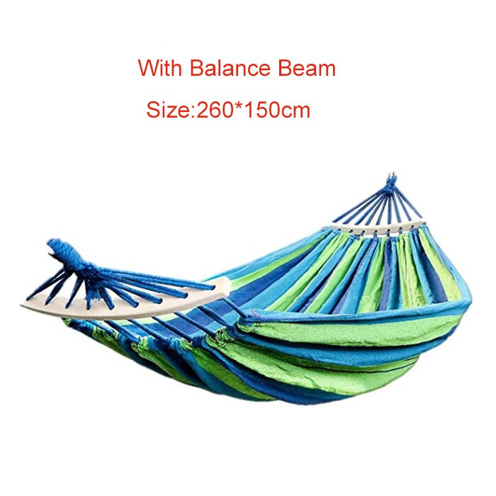 Rooxin Double Camping Hammock for Tent Outdoor Sleeping Swing Hammock Thick Canvas Hanging Bed Lazy Chair for Patio Yard Garden