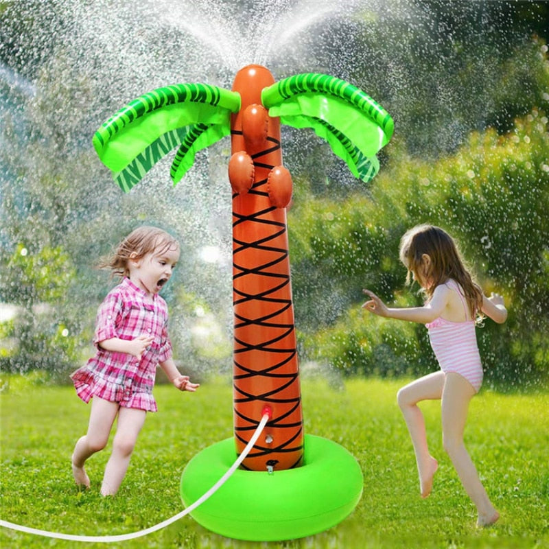 Inflatable Summer Children Play Water Spout Parent-Child Beach Lawn Play Water Spray Simulation Coconut Tree Outdoor Toy