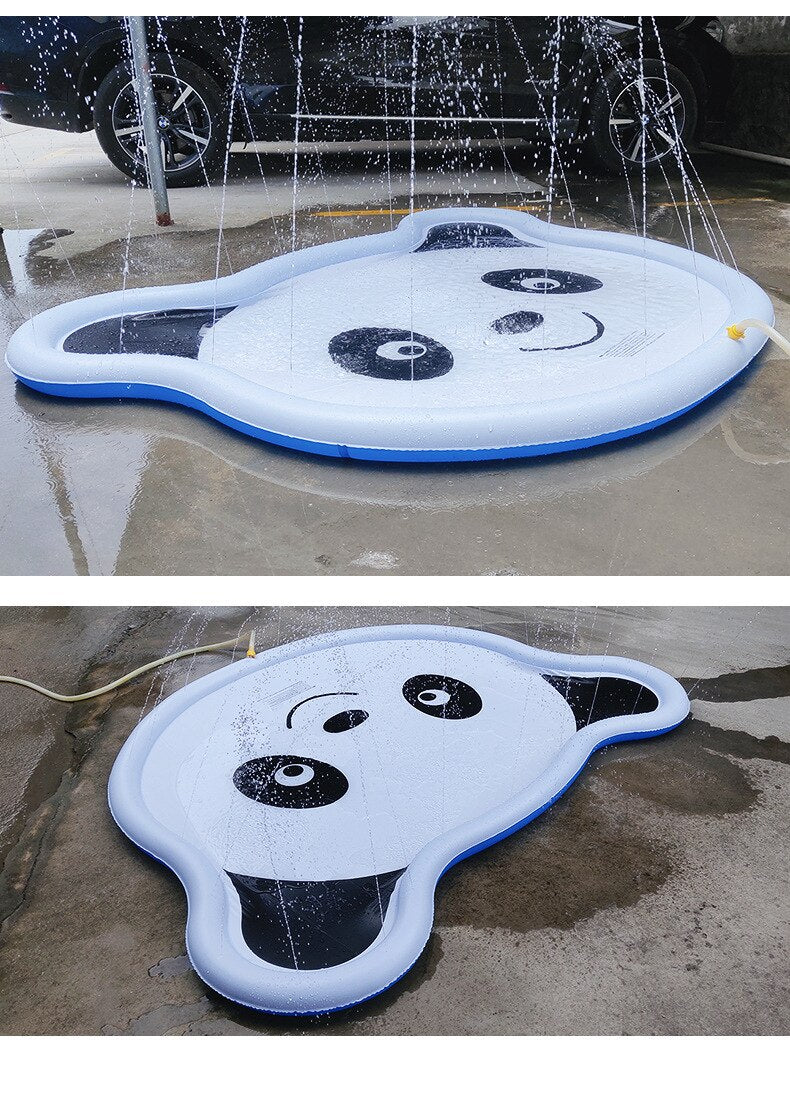 panda carton inflatable padding kids fun water spray padding inflatable toy for swimming outdoor pool for children summer toys