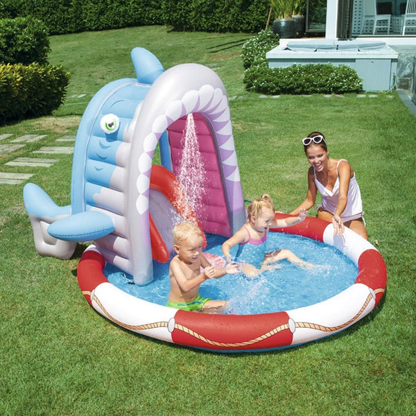 Inflatable Kids Baby Swimming Pool Sharks water spray pools baby ocean ball pool Fit Summer Garden Family Water Games