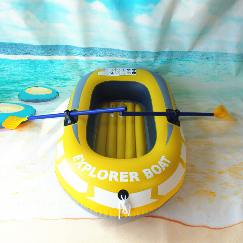 1/2 Person PVC Inflatable Rowing Boat Kayak Thicken Canoe Rowing Airboat For Drifting Diving Fishing Beach Swimming Pool Drift O