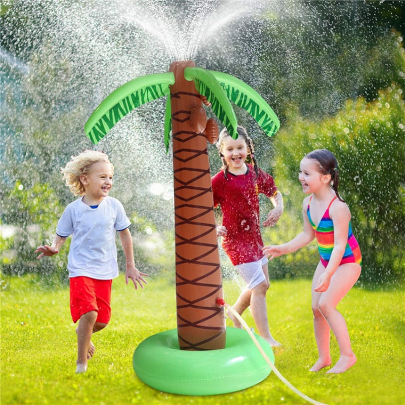 Inflatable Summer Children Play Water Spout Parent-Child Beach Lawn Play Water Spray Simulation Coconut Tree Outdoor Toy