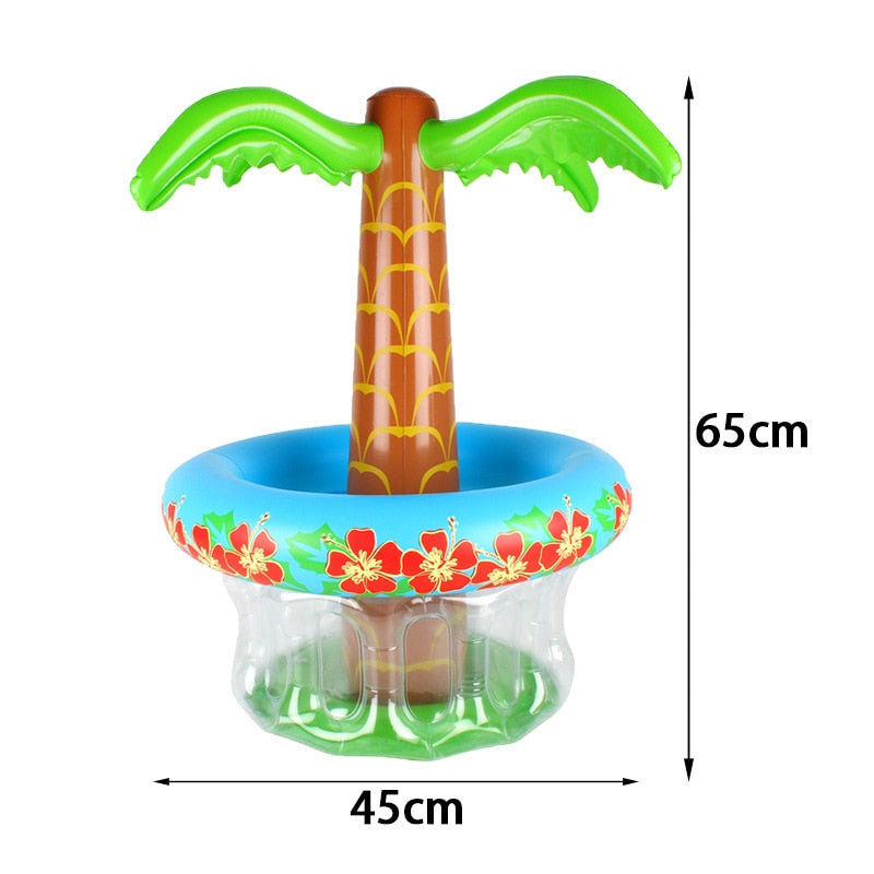 Party Toy Ice Bucket Rainbow Cloud Cup Holder Inflatable Pool Float Beer Drink Cooler Table Bar Tray Beach Island Prop