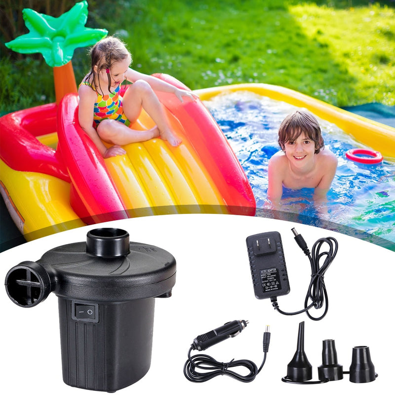 Electric Air Pump 150W Outdoor Kayak Inflatable Toys Airbed Boat Cushion Swimming Pool Yoga Ball Sofa Inflator US EU UK Plug