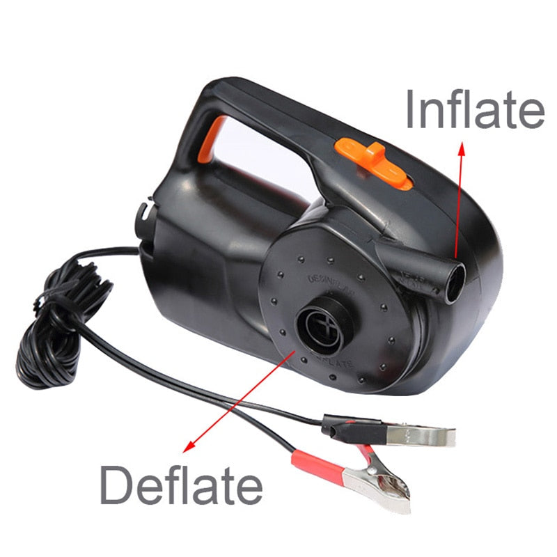 12V 100W Car Rechargable Pump Electric Inflatable Air Pump For Kayak Boat Swimming Pool Air Cushions Ball Auto Portable Blower