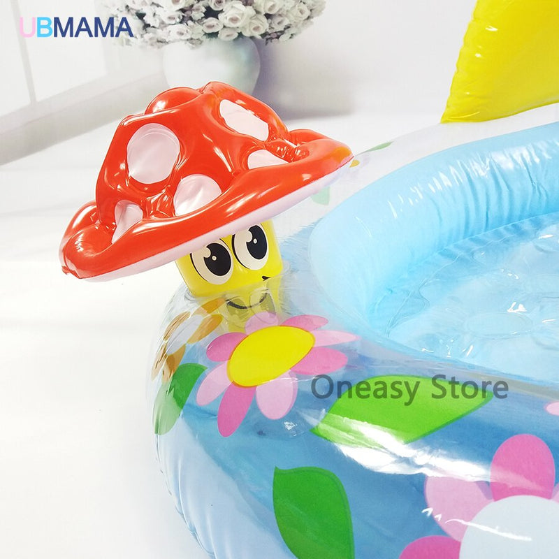 Environmental protection materials children inflatable swimming pool children's mushroom shape ocean pool outdoor game pool