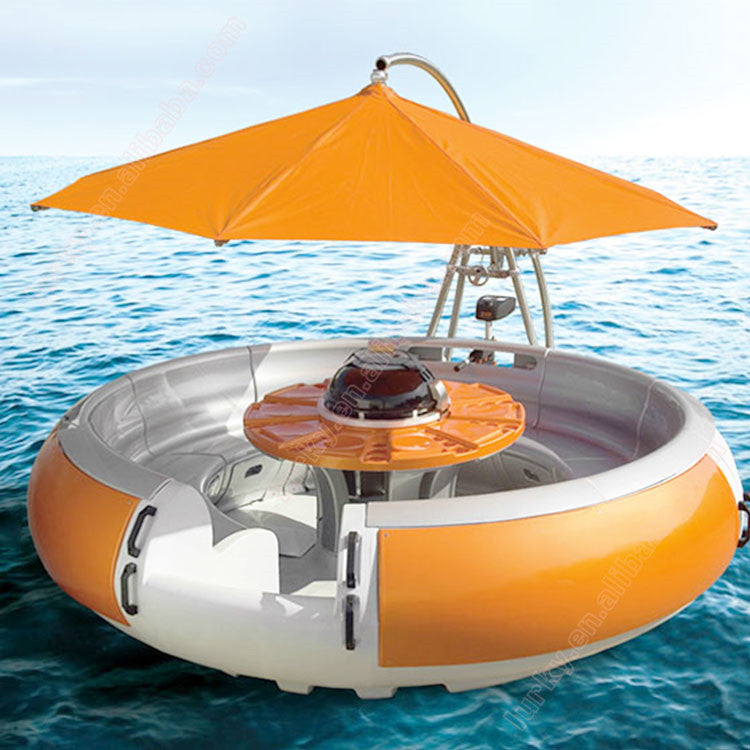 Party Grill Boat Multifunctional Floating Barbecue Restaurant Water Park Electric Leisure bbq Donut Boat