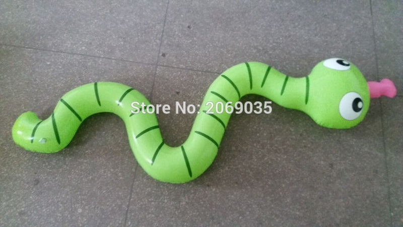 170cm Giant Children Inflatable Green Snake Pool Float Kids Swimming Ring Serpent Noodle Floats Water Holiday Party Toys Piscina