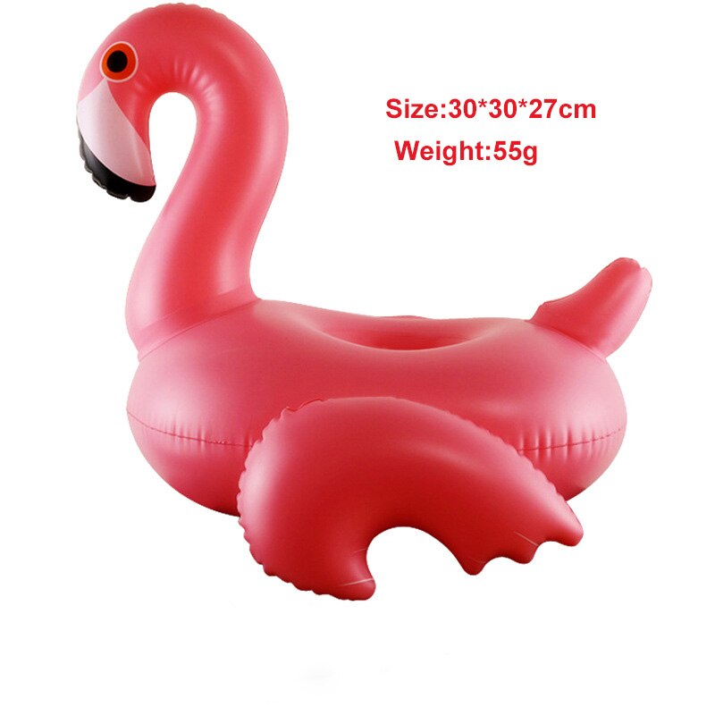 Rooxin Cup Holder Inflatable Flamingo Unicorn Drink Holder Swimming Pool Float Beverage Beer Holder Bar Tray Summer Party Toys