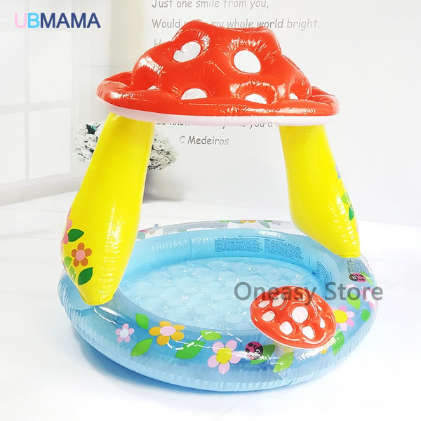 Environmental protection materials children inflatable swimming pool children's mushroom shape ocean pool outdoor game pool