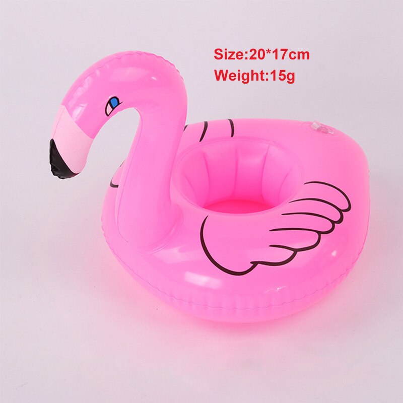 Rooxin Cup Holder Inflatable Flamingo Unicorn Drink Holder Swimming Pool Float Beverage Beer Holder Bar Tray Summer Party Toys