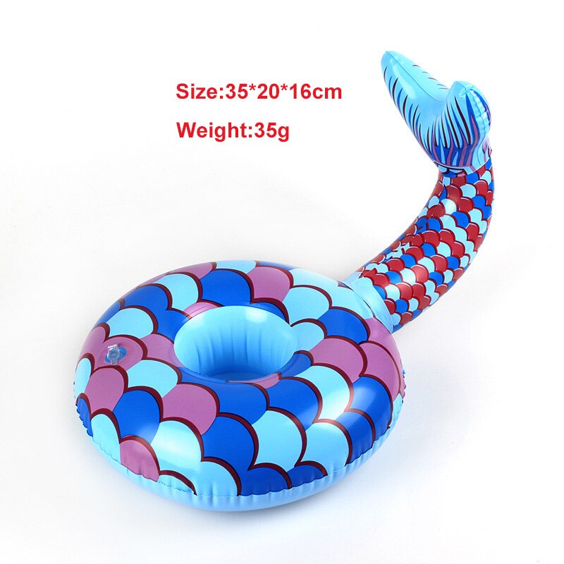 Rooxin Cup Holder Inflatable Flamingo Unicorn Drink Holder Swimming Pool Float Beverage Beer Holder Bar Tray Summer Party Toys