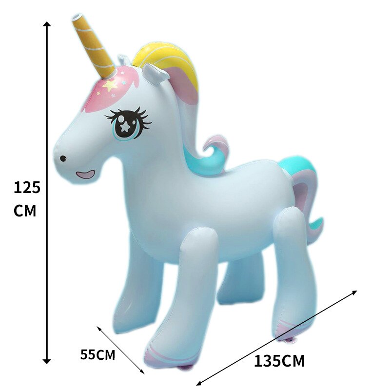 Rooxin Giant Inflatable Unicorn Water Spray Pool Toys Swimming Float Outdoor Fountain Beach Party Children's Summer Toys