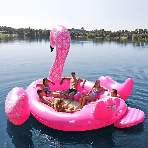 Fits Seven People 530cm Ginormous Flamingo Giant Unicorn Inflatable Boat Pool Party Float Air Mattress Swimming Ring Toys boia