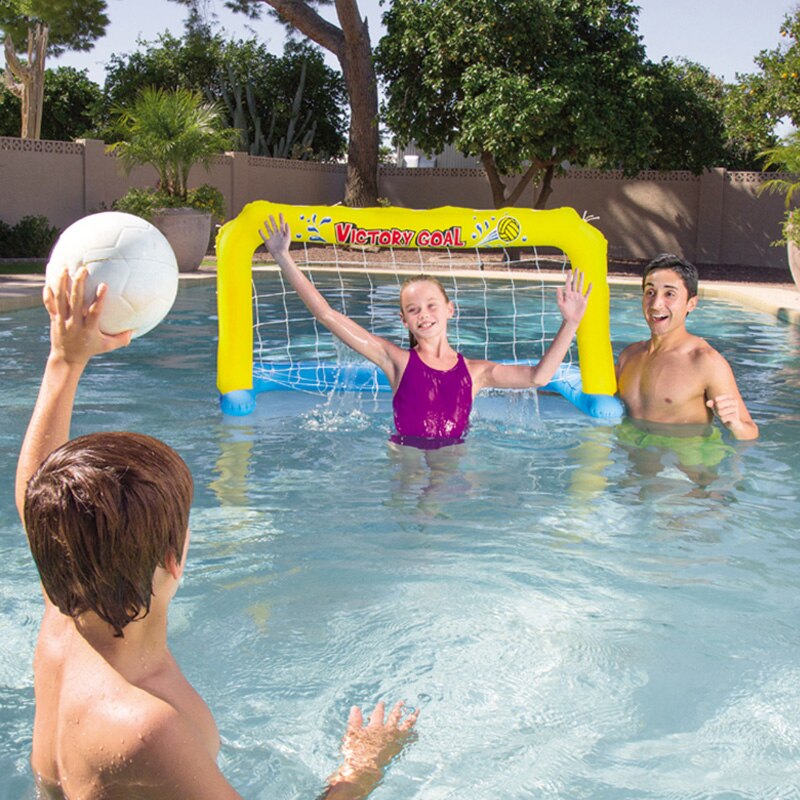 Giant Inflatable Pool Toy Volleyball Football Ball Game Swimming Game Toys Air Mattresses Large Floating Island Boat Toy Party