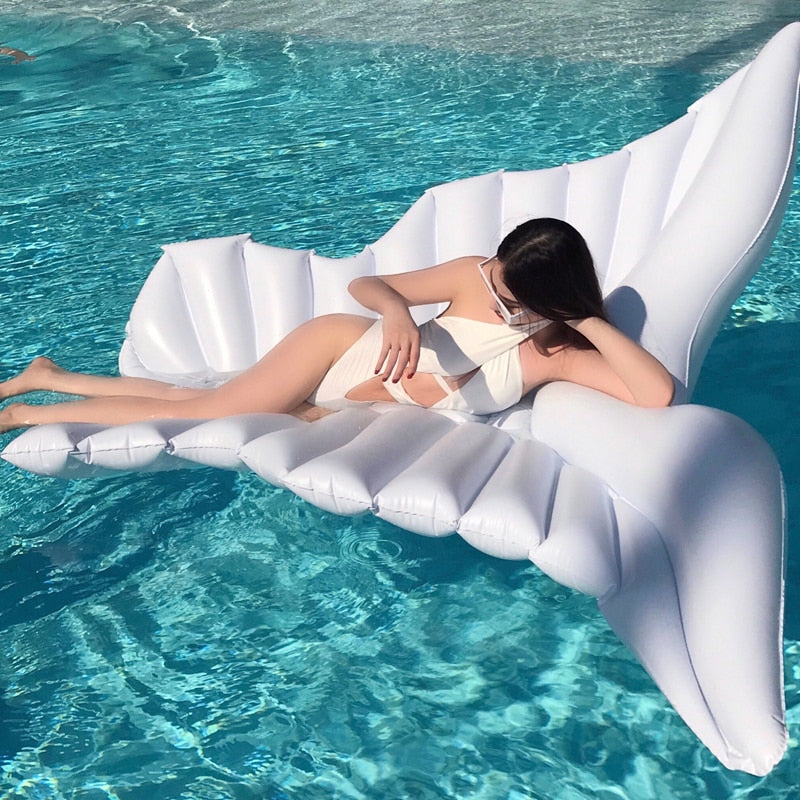 Giant Angel Wings Inflatable Pool Floating Air Mattress Lazy Water Party Toy Riding Butterfly Swimming Ring Piscina 110*180cm