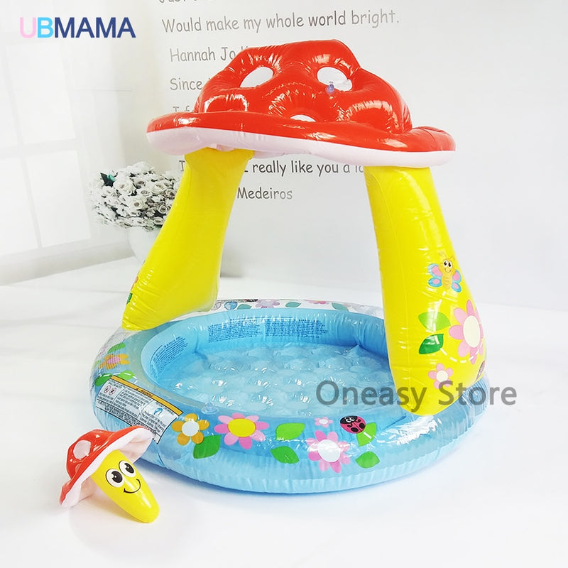 Environmental protection materials children inflatable swimming pool children's mushroom shape ocean pool outdoor game pool