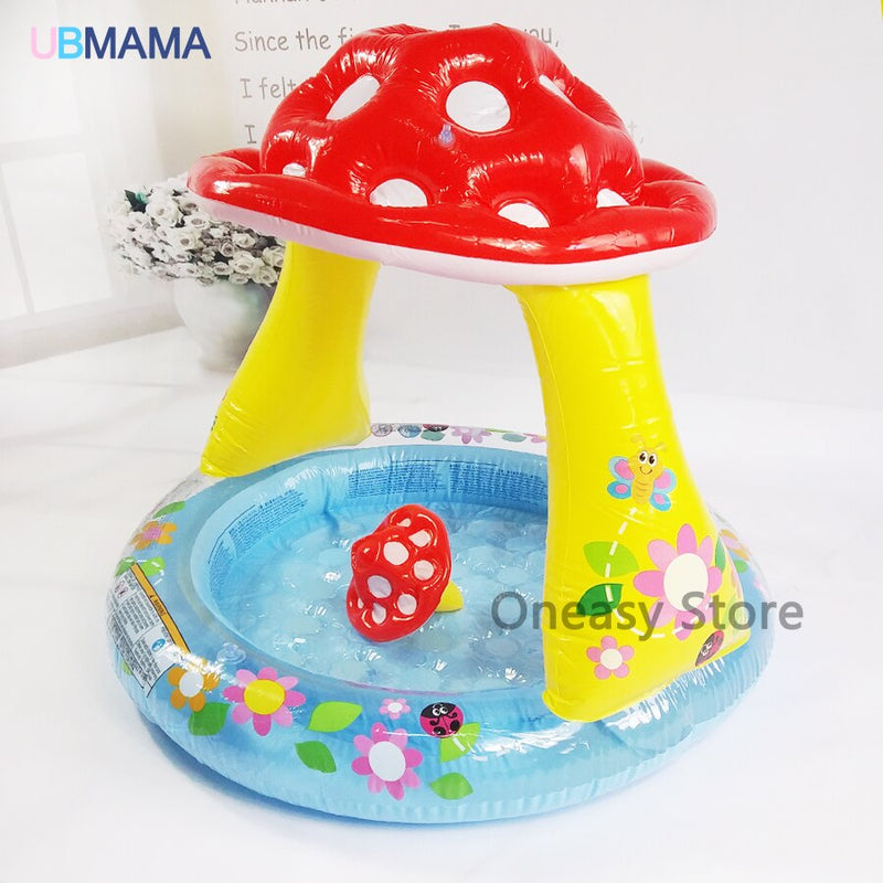 Environmental protection materials children inflatable swimming pool children's mushroom shape ocean pool outdoor game pool