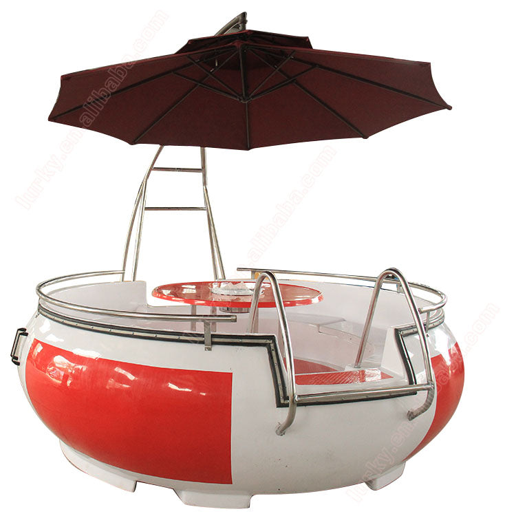 Party Grill Boat Multifunctional Floating Barbecue Restaurant Water Park Electric Leisure bbq Donut Boat