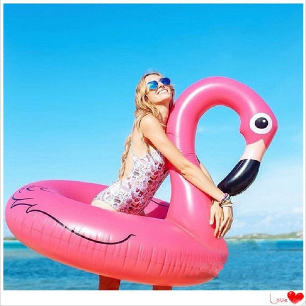 Ins Hot Heart Giant Swimming Ring Flamingo Unicorn Inflatable Pool Float Swan Pineapple Floats Peacock Water Toys