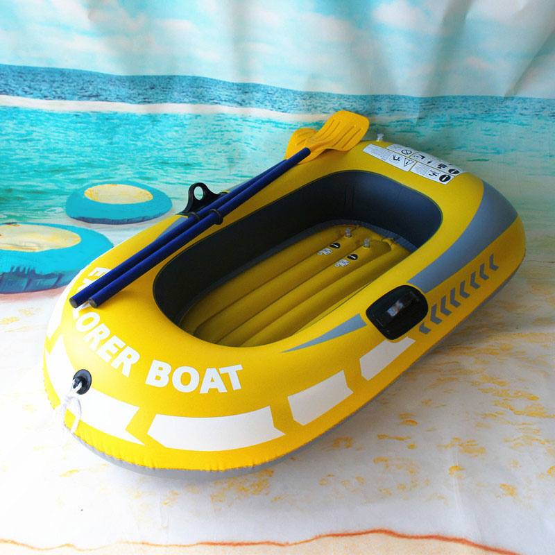 1/2 Person PVC Inflatable Rowing Boat Kayak Thicken Canoe Rowing Airboat For Drifting Diving Fishing Beach Swimming Pool Drift O