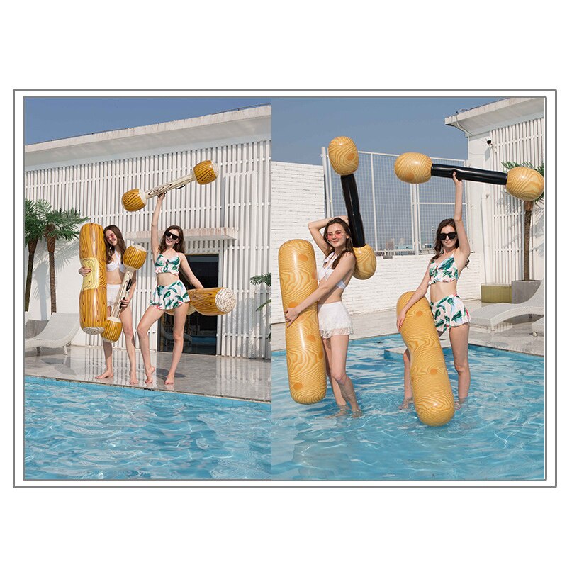 4 Pieces Pool Float Toy Water Game Swim Ring Inflat Float Pool Inflatable Toy Adult Pool Party Inflat Raft Pool Toy Grownups PVC