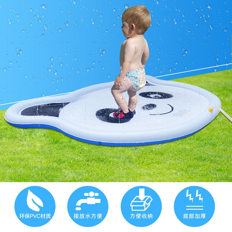 panda carton inflatable padding kids fun water spray padding inflatable toy for swimming outdoor pool for children summer toys