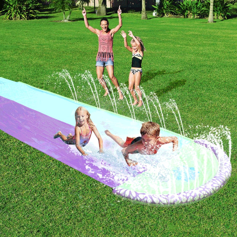 4.8m Giant Surf 'N Double Water Slide Inflatable Play Center Slide For Children Summer Backyard Swimming Pool Games Outdoor Toys