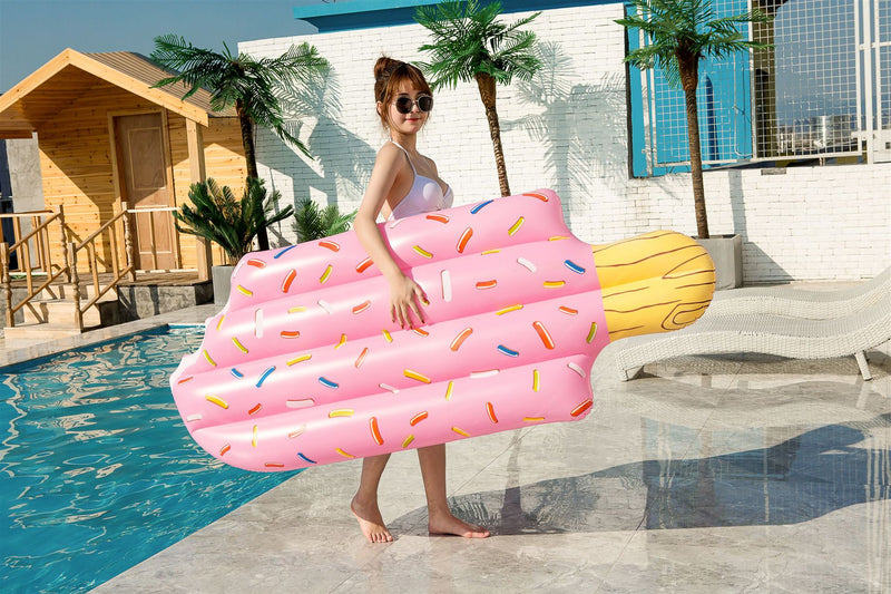 Inflatable Swimming Ring Giant Rainbow Pizza Banana Pool Lounge Adult Pool Float Mattres Life Buoy Raft Swimming Water Pool Toys