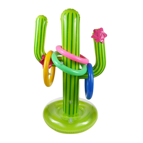 New PVC Inflatable Cactus Ring Toss Game Set Floating Pool Toys Beach Party Supplies Party Ice Bar Travel Outdoor Swimming Pool