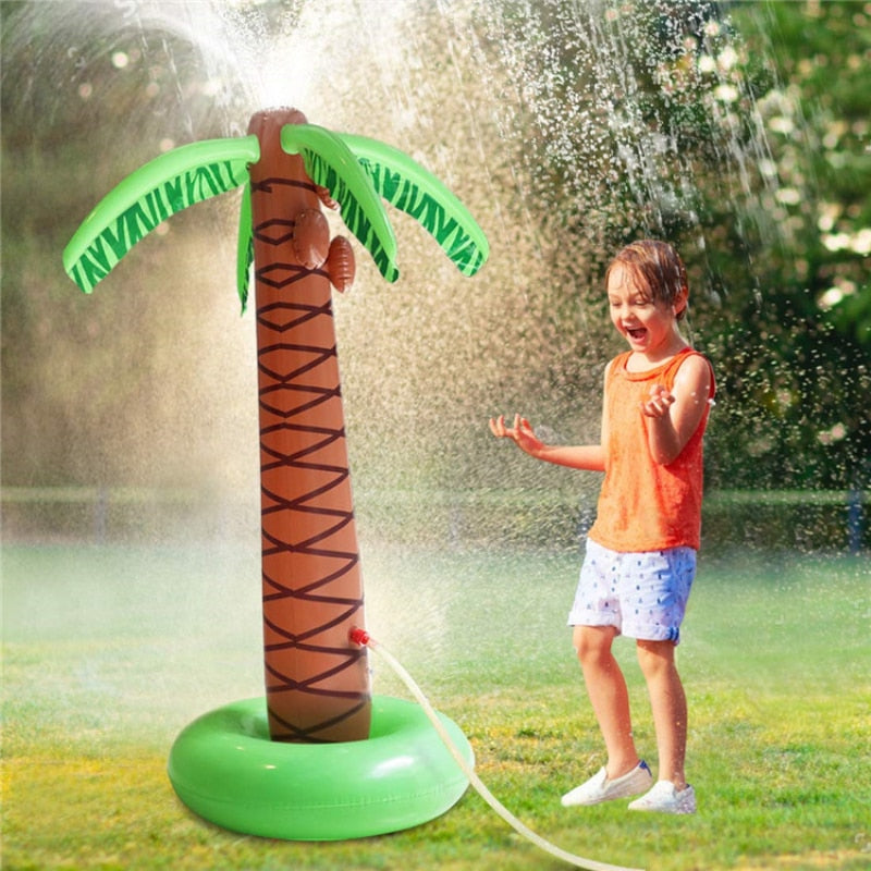 Inflatable Summer Children Play Water Spout Parent-Child Beach Lawn Play Water Spray Simulation Coconut Tree Outdoor Toy