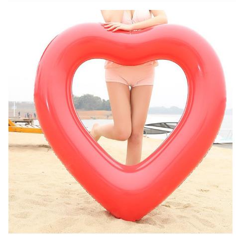 Ins Hot Heart Giant Swimming Ring Flamingo Unicorn Inflatable Pool Float Swan Pineapple Floats Peacock Water Toys