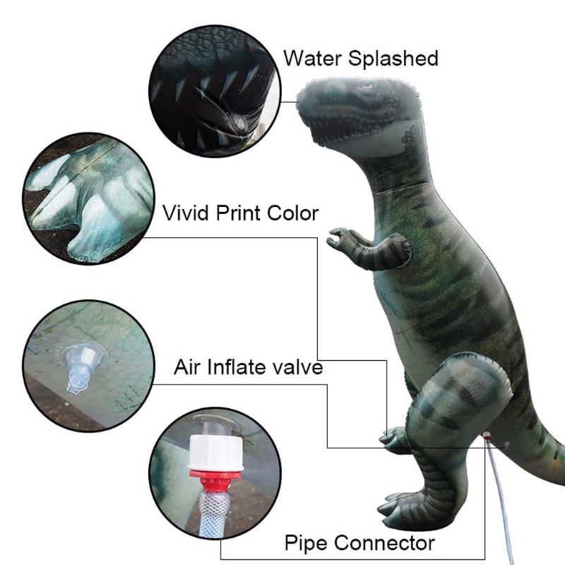 Inflatable Dinosaur Squirt Water Toys for Children Summer Swimming Pool Beach Garden Outdoor Game Water Spray Dinosaur