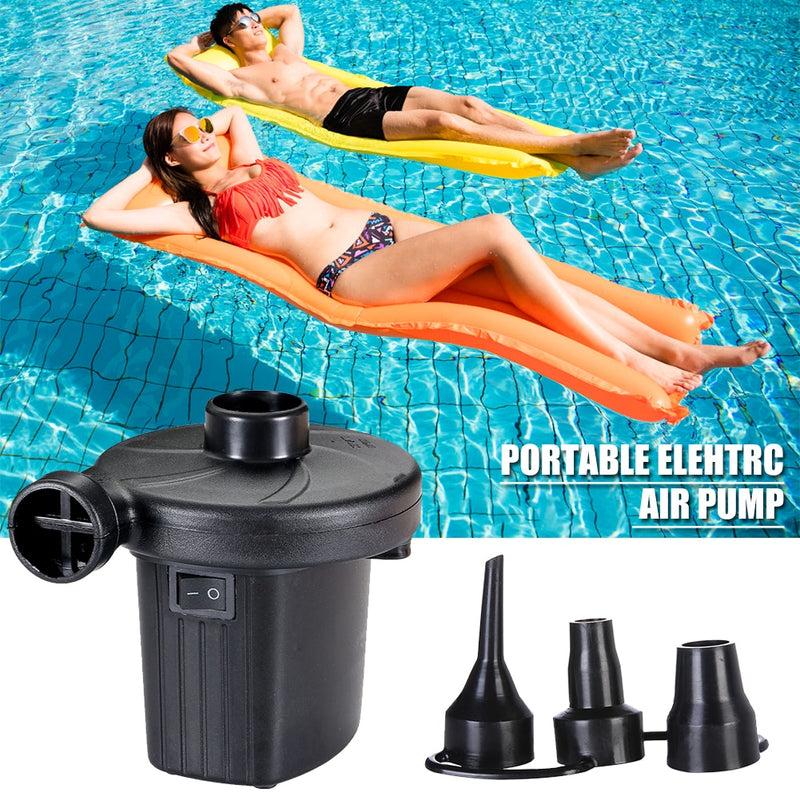 Electric Air Pump 150W Outdoor Kayak Inflatable Toys Airbed Boat Cushion Swimming Pool Yoga Ball Sofa Inflator US EU UK Plug