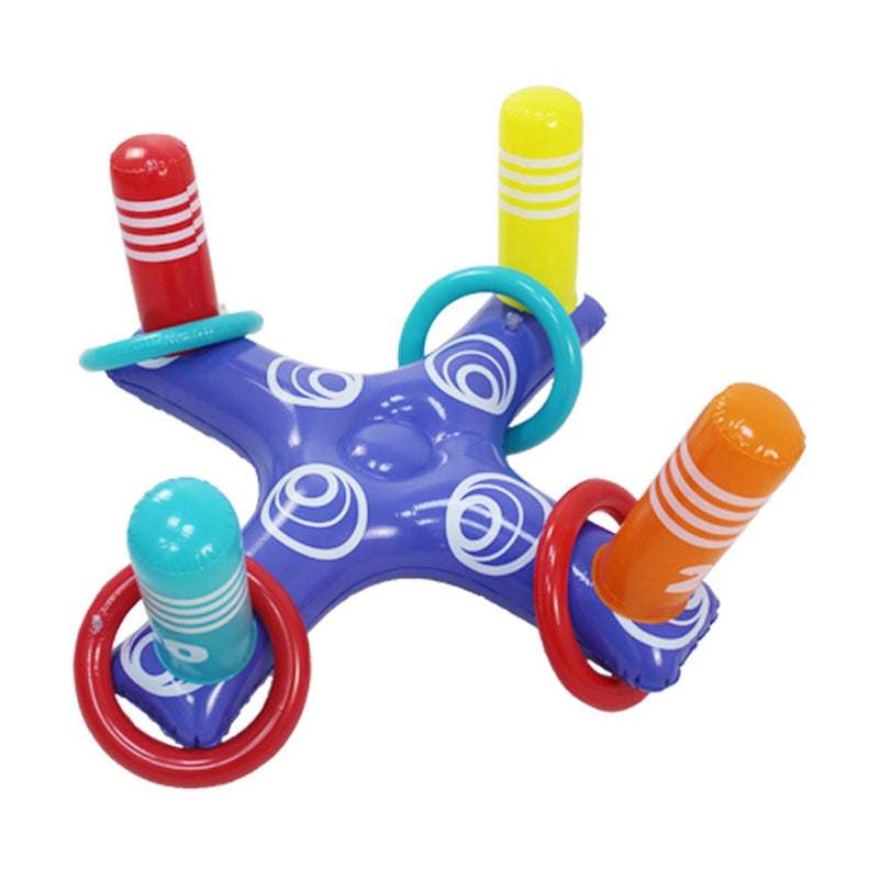 Floating Swimming Pool Ring Inflatable Ring Toss Pool Game Toys Floating Swimming Pool Ring With 4Pcs Rings Funny Water Fun Play