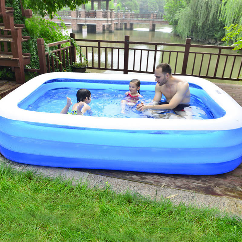 Baby Kid Inflatable Swimming Pool Paddling Pool Large Size Thickened Square Swimming Pool HFing