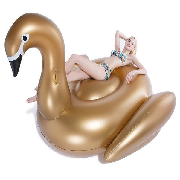 130cm Giant Gold Swan Pool Float For Adult